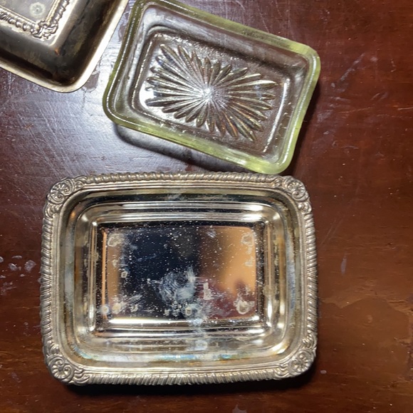 Vtg Silver Plated Mini Butter Dish with Glass Insert Hong Kong NIB - Picture 6 of 7